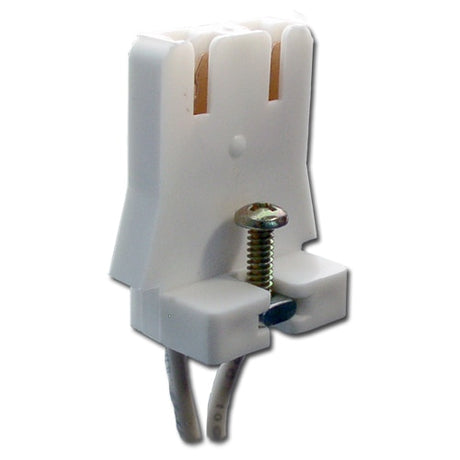 LH0105 Unshunted, straight insertion, water resistant, slide on / screw mount lamp holder/socket