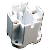 LH0196 8, 10 & 13w G24d-1, GX24d-1 2 pin CFL lamp holder/socket with 4 hole vertical mounting