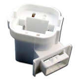 LH0198 8, 10 & 13w G24d-1, GX24d-1 2 pin CFL lamp holder/socket with snap in horizontal mounting