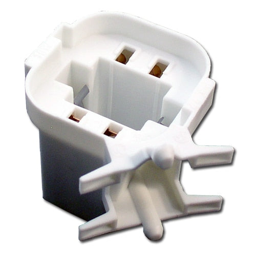 LH0246 18w G24q-2, GX24q-2 4 pin CFL lamp holder/socket with bottom split pin horizontal mounting