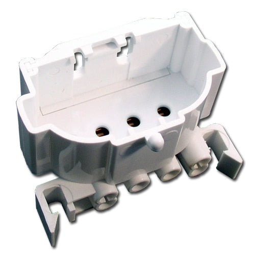LH0264 5,7,9 & 11w 2G7 4 pin CFL lamp holder/socket with bottom snap in horizontal mounting