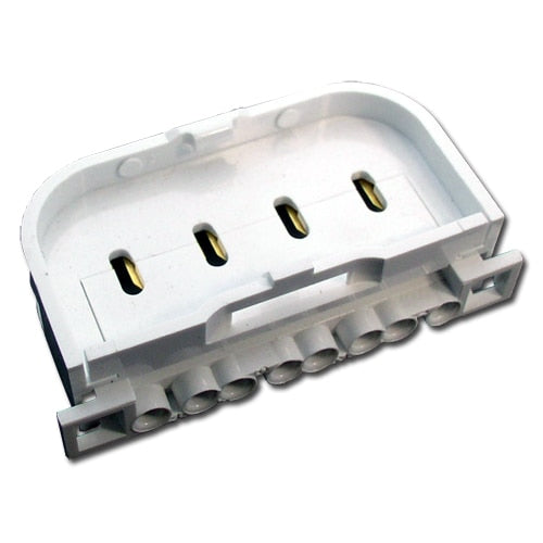 LH0266 2G11 4 pin CFL lamp holder/socket with slide on horizontal mounting
