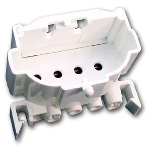 LH0312 13w 2GX7, 4 pin CFL lamp holder/socket with 2 hole snap in horizontal mounting