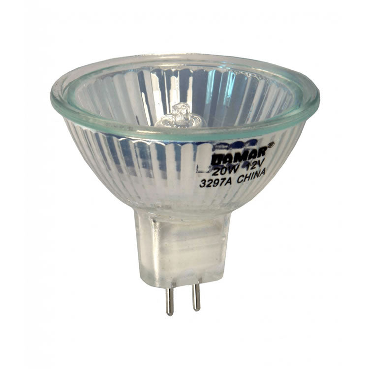 Damar 03297A BAB/CG 20W MR16 Halogen Bulb Flood 40° with Cover Glass GU5.3 Base 12V