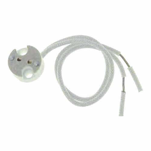 DAMAR 03488B GU4, GY4, GZ4, G5, G5.3, GU5.3, GX5.3, GY5.3, G6.35, GX6.35, GY6.35, GZ6.35 base lamp holder/socket with 6" leads