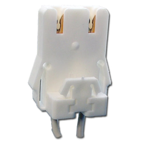 LH0365 Unshunted, T8 only, water resistant, push fit, lamp holder/socket with locking clip