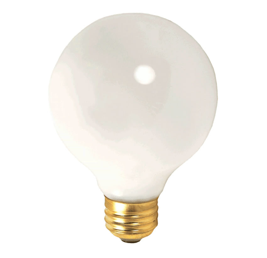 Damar 04004A 25G25/WH 25W G25 Incandescent Globe White Finish 130V