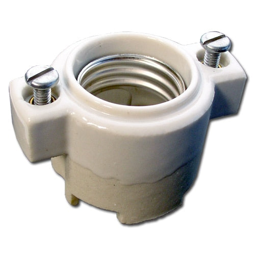 LH0409 E26/E27 med base incandescent lamp holder/socket with two hole mounting and screw terminals