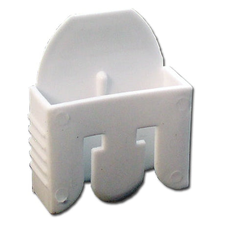 LH0415 Lamp locking device that fits a variety of medium bipin fluorescent lamp holders/sockets