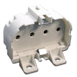 LH0481 Unshunted, 2G11 base lamp holder/socket with two hole horizontal mounting