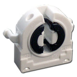 LH0482 Unshunted, rotary locking, medium bipin lamp holder/socket with rear split pin mounting