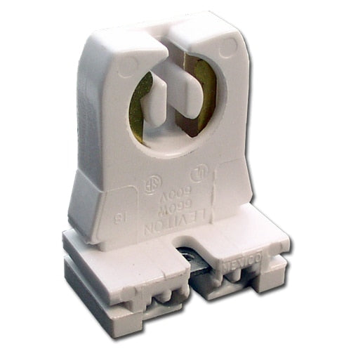 LH0519 Non-shunted T8-T12 medium bipin lamp holder/socket with slide on or screw mounting