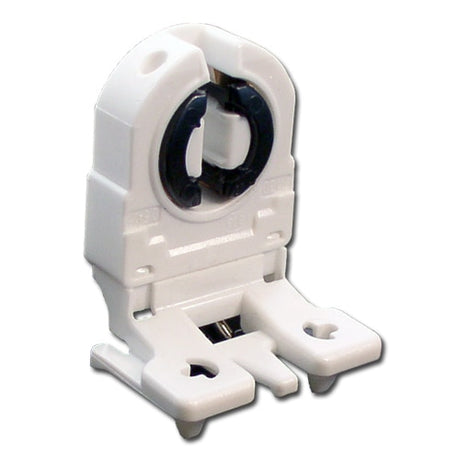 LH0567 Unshunted, rotary locking, T8-T12 lamp holder/socket with bottom spit pin mounting