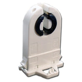 LH0635 Shunted, rotary locking T8-T12 lamp holder/socket with push fit mounting and stop/post