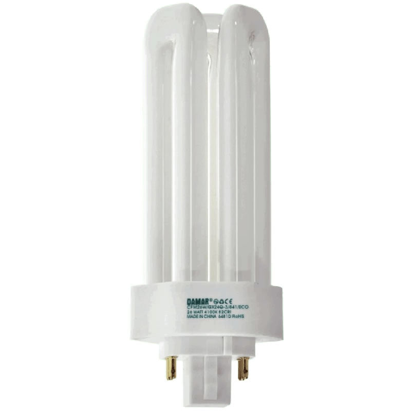 Damar 21478B CFM26W/GX24q-3/830 26W CFL Triple Twin Tube 3000K GX24q-3 4-pin Base