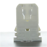 LH0652 Unshunted, T8-T12 low profile lamp holder/socket with push fit/slide on mounting