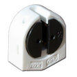 LH0676 Unshunted, rotary locking T5 miniature bipin lamp holder/socket with snap in mounting