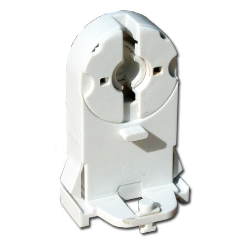 LH0683 Unshunted, T8 only rotary locking lamp holder/socket with push fit mounting and post/stop