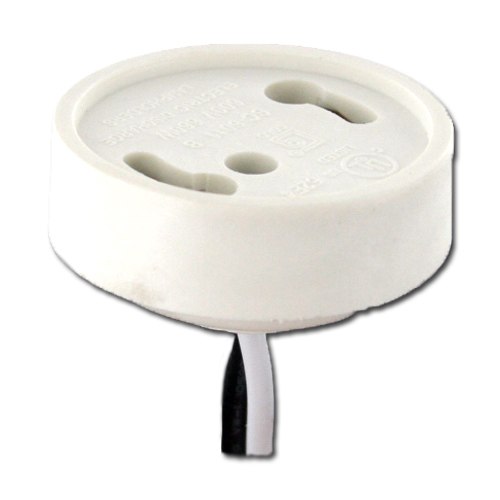 LH0702 GU24, twist lock CFL lamp holder/socket with 1/8 IPS thread mounting and 12" leads