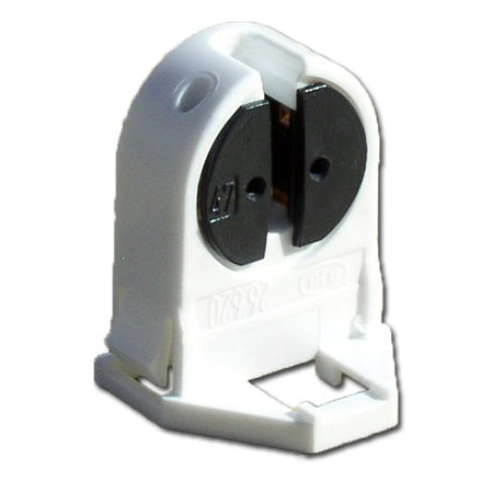 LH0711 Unshunted, rotary locking T5 miniature bipin lamp holder/socket with push fit mounting