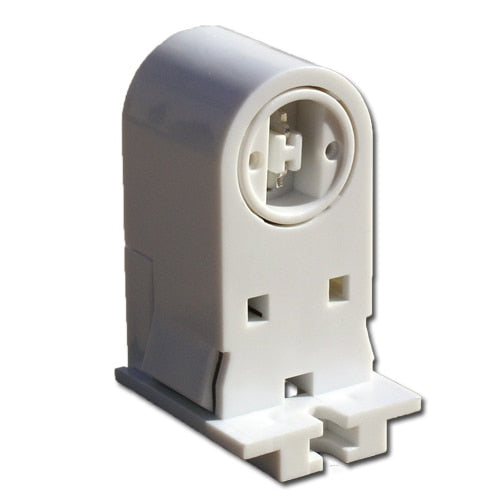 LH0712 Unshunted, stationary end HO/VHO lamp holder/socket with push fit mounting and vertical contacts