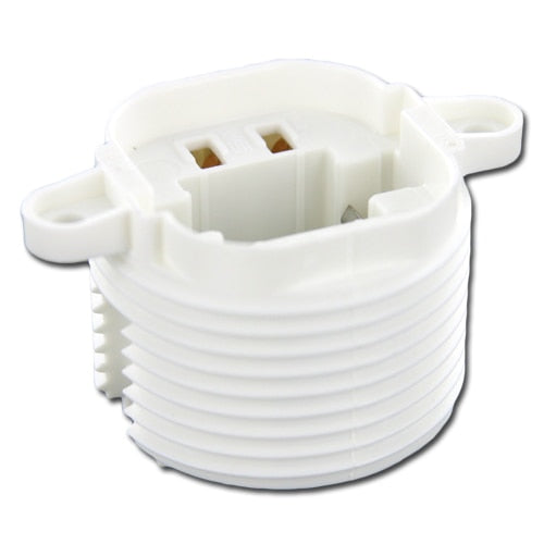 LH0746 26w, 32w, G24q-3, GX24q-3 4 pin CFL lamp holder/socket with 2 hole mounting/threaded barrel