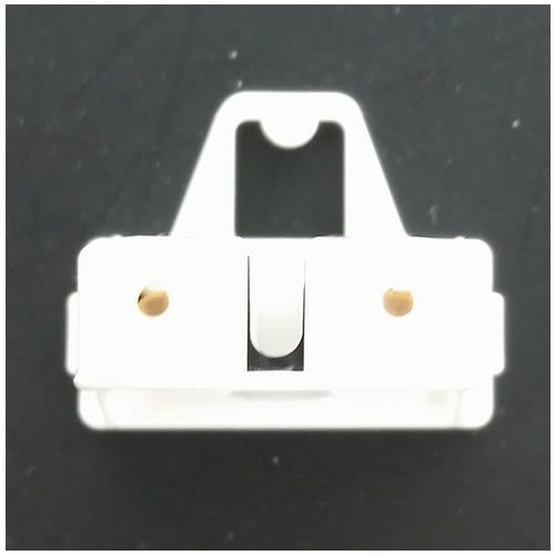 LH0760 Unshunted, T8-T12, rotary locking lamp holder/socket with push fit mounting and stop/post