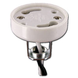 LH0773 GU24 Base CFL lamp holder/socket with 1/8 IPS hickey mounting and 24" leads