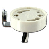 LH0774 GU24 Base CFL lamp holder/socket with 1/8 IPS side hickey mounting and 24" leads