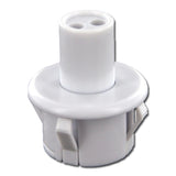 LH0797 T5 miniature bipin, compressible end lamp holder/socket with push fit mounting