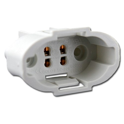 LH0799 GX10Q-1,2,3,4 4 pin square CFL lamp holder/socket with two hole mounting