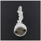 LH0831 G4, G5.3, G6.35 bipin halogen lamp holder/socket with two hole mounting and 6" leads