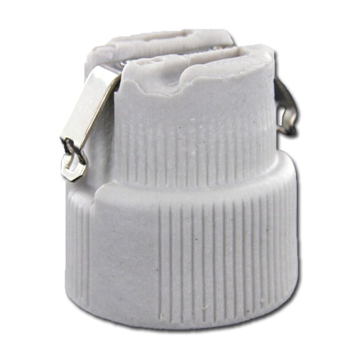 LH0840 Alto Shaam ceramic E26/E27 medium base lamp holder/socket with spring clip mounting