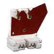 LH0869 Unshunted, straight insertion lamp holder/socket with slide on mounting and locking device