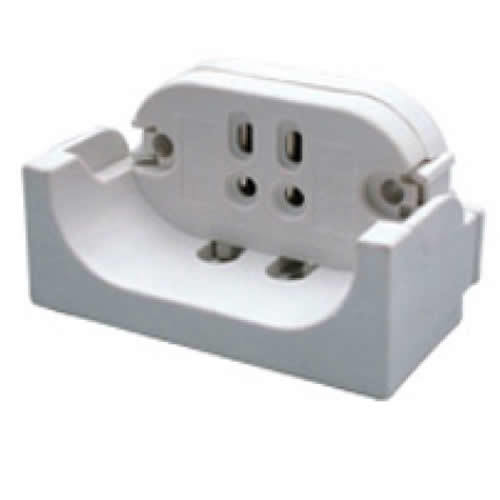 LH0884 GX10Q-1,2,3,4 4 pin square CFL lamp holder/socket with two hole mounting