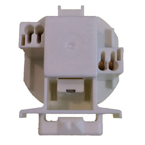 LH0905 8, 10, 13w G24d-1, GX24d-1 2 pin CFL lamp holder/socket with push fit horizontal mounting