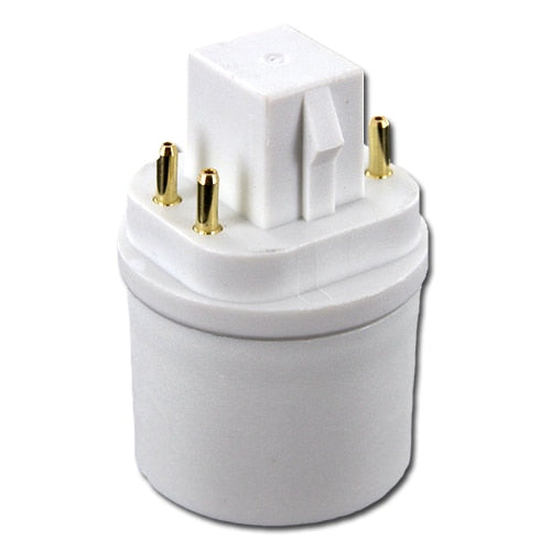 LH0910 Converts a 4 pin CFL lamp holder/socket to an E26/E27 medium base lamp holder/socket