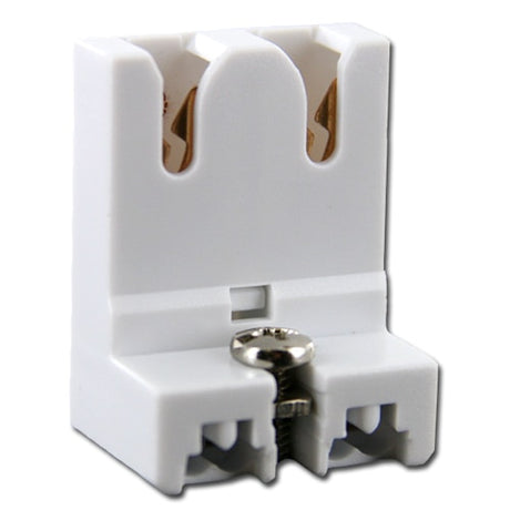 LH0913 Unshunted, straight insertion, T8 only lamp holder/socket with screw down mounting