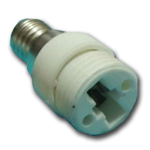 LH0945 Converts an E14 euro-candelabra lamp holder/socket to a G9 bipin halogen lamp holder/socket