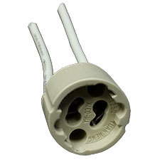 LH0975 GX10 5kv pulse rated HID turn and lock lamp holder/socket with two hole mounting and 6" leads