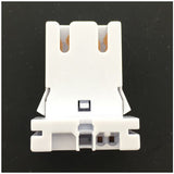 LH0978 Shunted, straight insertion / U-lamp socket for T8/T10/T12 bipin fluorescent lamps