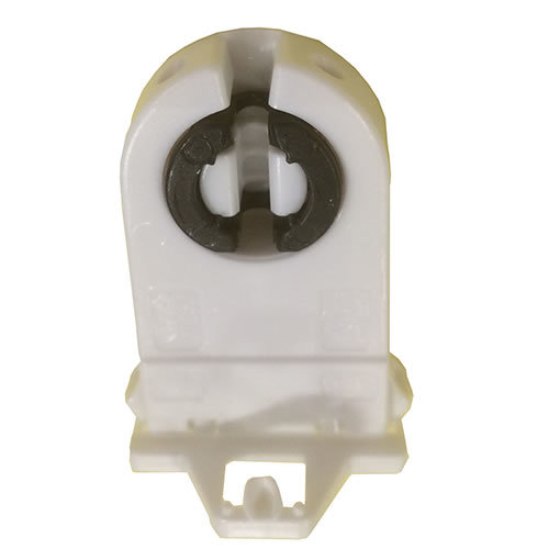 LH0989 Unshunted, T8-T12 tall profile lamp holder/socket with push fit mounting and locator post