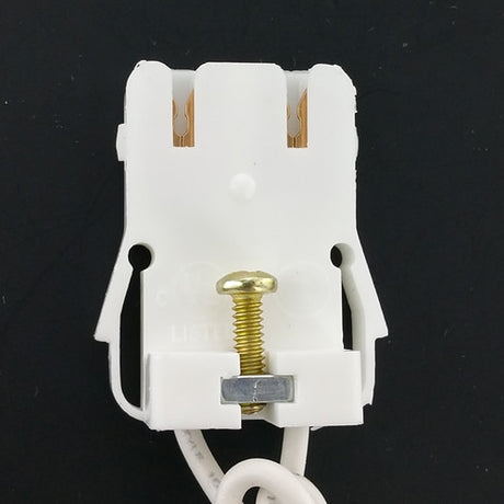 LH0991 Unshunted, push fit, screw down, molded water resistant refrigeration case lamp holder/socket