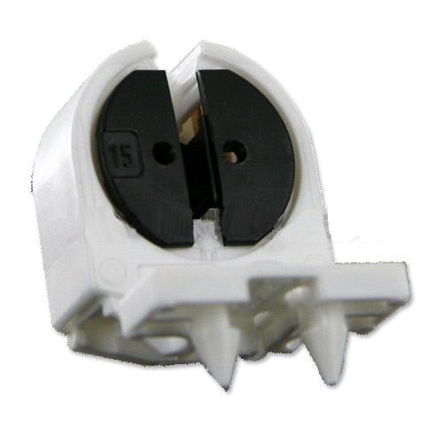 LH0994 Unshunted, T5 miniature bipin lamp holder/socket, rotary locking with base split pins