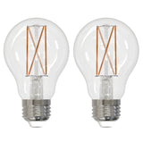 Bulbrite 861423 Bulbrite Pack of (2) 8.5 Watt Dimmable Clear Filament A19 Medium (E26) LED Light Bulb - 800 Lumens, 3000K, and 90 CRI