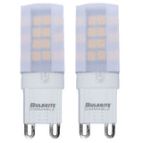 Bulbrite 861526 Bulbrite Pack of (2) 4.5 Watt Dimmable Frost Mini T4 Bi-Pin (G9) LED Bulb - 340 Lumens, 2700K, and 80 CRI