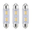 Bulbrite 861532 Bulbrite 0.8 Watt T3 Mini LED Light Bulb, Low Voltage Non-Dimmable Festoon Base, Soft White Light Bulb (Pack of 3)