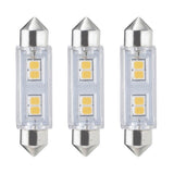 Bulbrite 861532 Bulbrite 0.8 Watt T3 Mini LED Light Bulb, Low Voltage Non-Dimmable Festoon Base, Soft White Light Bulb (Pack of 3)