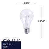 Bulbrite 861944 25W Incandescent A19 Light Bulb 2700K Dimmable E26 110 Lumens 130V 50PK
