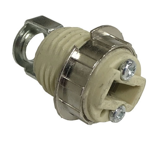 LH1031 G9 halogen socket with outside threads, ring and IPS hickey